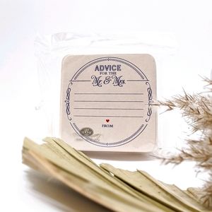 Advice Cards Coasters 25 Wedding Advice Mr and Mrs